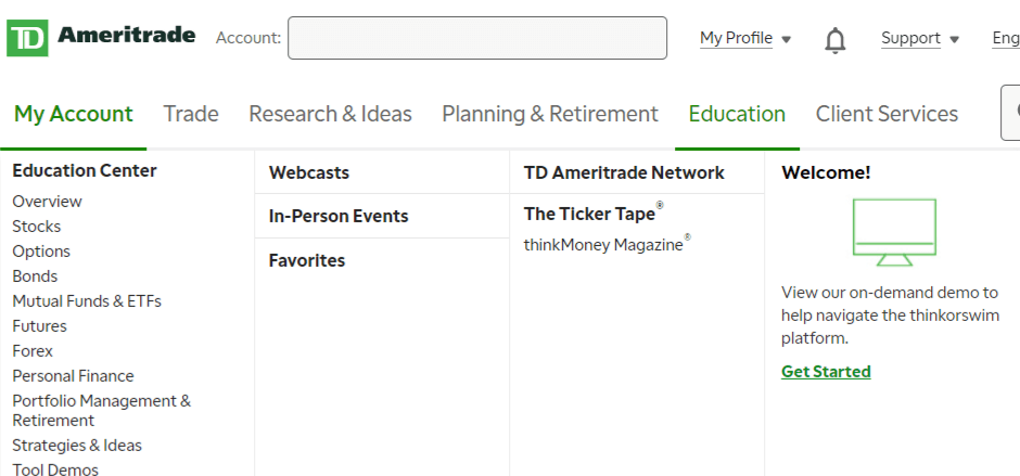 td ameritrade educational resources