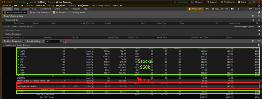 portfolio and hedge