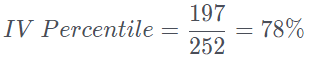 iv percentile calculation